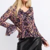Little Mistress Tops<Animal Print Frill Top