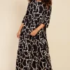 Little Mistress Race Day Edit<Animal Print Reversible Midaxi Smock Dress
