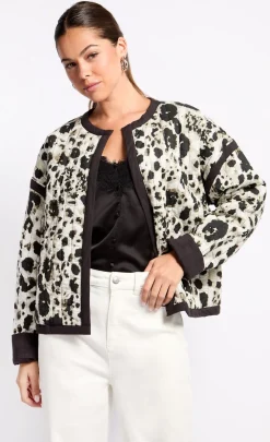 Little Mistress Coats & Jackets | Office Fashion<Animal Print Riversable Quilted Jacket