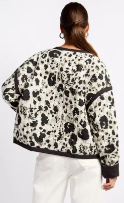 Little Mistress Coats & Jackets | Office Fashion<Animal Print Riversable Quilted Jacket