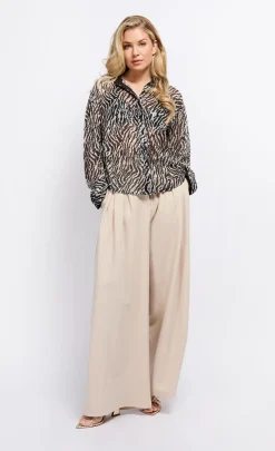 Little Mistress Tops<Animal Sequin Print Shirt