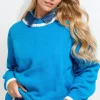 Little Mistress Knitwear<Azure Contrast Knit Jumper