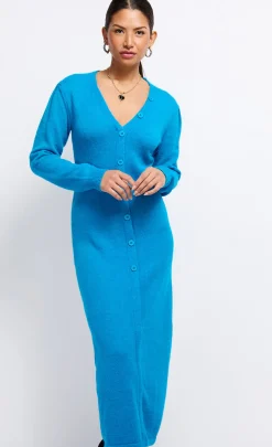 Little Mistress Office Fashion | Race Day Edit<Azure Knit Midaxi Dress