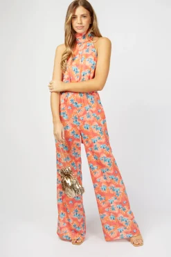 Little Mistress Jumpsuits & Playsuits | Race Day Edit<Barton Floral Print Halterneck Jumpsuit