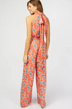 Little Mistress Jumpsuits & Playsuits | Race Day Edit<Barton Floral Print Halterneck Jumpsuit