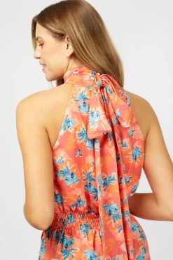 Little Mistress Jumpsuits & Playsuits | Race Day Edit<Barton Floral Print Halterneck Jumpsuit