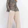 Little Mistress Trousers<Beige Pleat Wide Leg Trousers