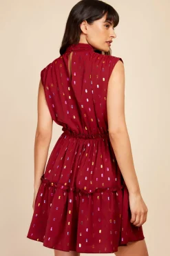 Little Mistress Dresses | Race Day Edit<Berry Rainbow Foil Tie Mini Dress