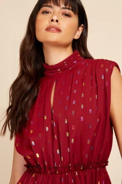 Little Mistress Dresses | Race Day Edit<Berry Rainbow Foil Tie Mini Dress