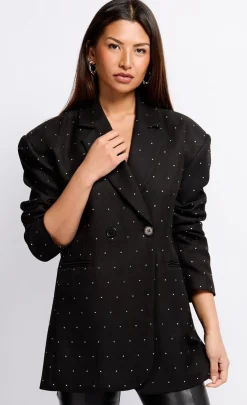 Little Mistress Blazers | Coats & Jackets<and Silver Diamanté Blazer