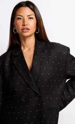 Little Mistress Blazers | Coats & Jackets<and Silver Diamanté Blazer