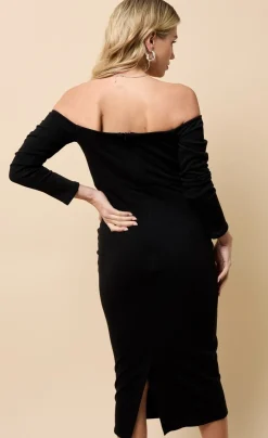 Little Mistress Dresses | Race Day Edit<Bardot Rosette Midi Dress