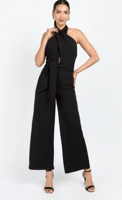 Little Mistress Chloe Lewis Collection | Jumpsuits & Playsuits<Bow Back Halter Jumpsuit by Chloe Lewis