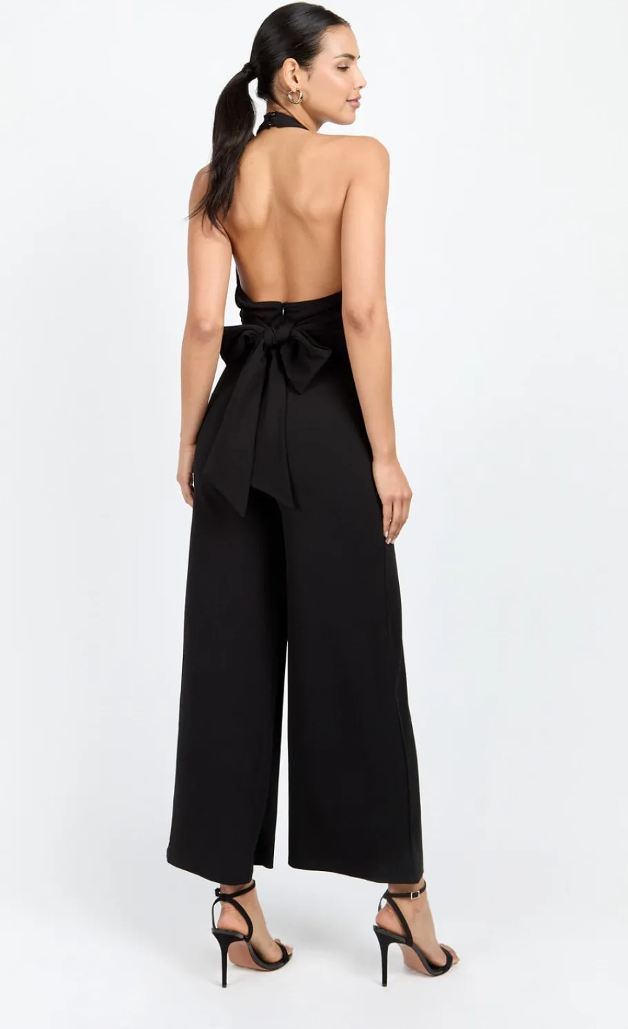 Little Mistress Chloe Lewis Collection | Jumpsuits & Playsuits<Bow Back Halter Jumpsuit by Chloe Lewis