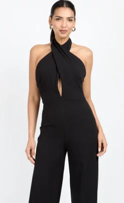 Little Mistress Chloe Lewis Collection | Jumpsuits & Playsuits<Bow Back Halter Jumpsuit by Chloe Lewis