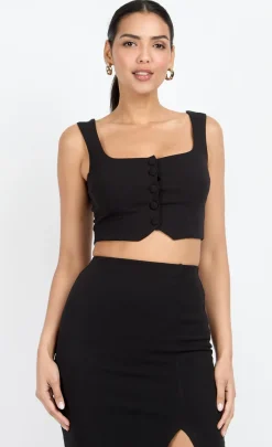 Little Mistress Chloe Lewis Collection | Tops<Button Front Bralette Top by Chloe Lewis