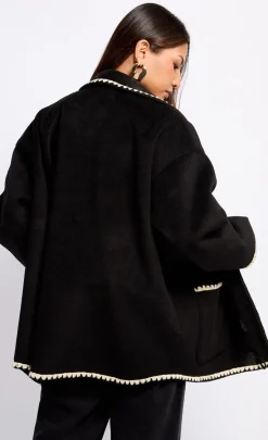 Little Mistress Coats & Jackets<Contrast Stitch Trim Jacket