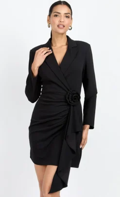 Little Mistress Chloe Lewis Collection | Dresses<Corsage Ruffle Blazer Mini Dress by Chloe Lewis