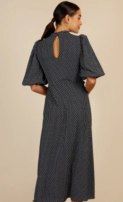 Little Mistress Dresses | Midi Dresses<Dart Print Puff Sleeve Midaxi Dress