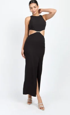 Little Mistress Chloe Lewis Collection | Dresses<Diamanté Cut-Out Maxi Dress by Chloe Lewis