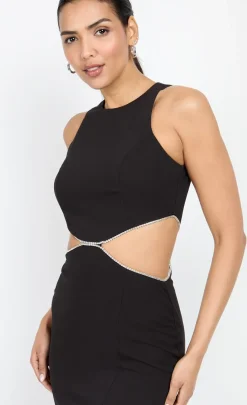 Little Mistress Chloe Lewis Collection | Dresses<Diamanté Cut-Out Maxi Dress by Chloe Lewis