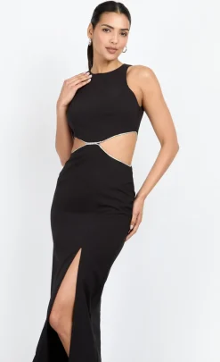 Little Mistress Chloe Lewis Collection | Dresses<Diamanté Cut-Out Maxi Dress by Chloe Lewis