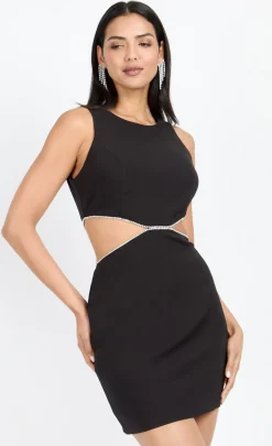 Little Mistress Chloe Lewis Collection | Dresses<Diamanté Cut-Out Mini Dress by Chloe Lewis