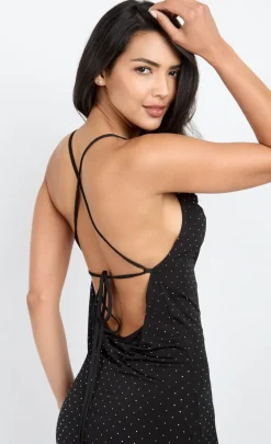 Little Mistress Chloe Lewis Collection | Dresses<Embellished Slinky Cowl Neck Midi Dress by Chloe Lewis