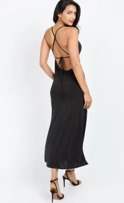 Little Mistress Chloe Lewis Collection | Dresses<Embellished Slinky Cowl Neck Midi Dress by Chloe Lewis