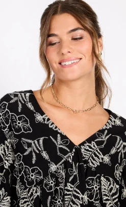 Little Mistress Tops<Embroidered Top