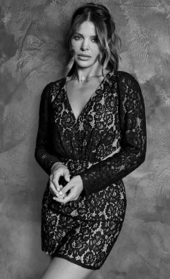 Little Mistress Chloe Lewis Collection | Dresses<Lace Cut-Out Mini Dress by Chloe Lewis