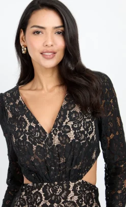 Little Mistress Chloe Lewis Collection | Dresses<Lace Cut-Out Mini Dress by Chloe Lewis