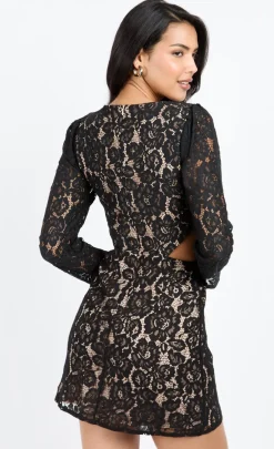 Little Mistress Chloe Lewis Collection | Dresses<Lace Cut-Out Mini Dress by Chloe Lewis