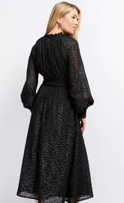 Little Mistress Dresses | Midi Dresses<Metallic Texture Midaxi Dress