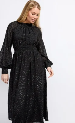 Little Mistress Dresses | Midi Dresses<Metallic Texture Midaxi Dress