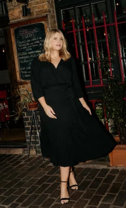 Little Mistress Dresses | Midi Dresses<Mock Wrap Midaxi Dress