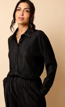 Little Mistress Co-Ords | Vicky Pattison Collection<Plisse Shirt by Vicky Pattison