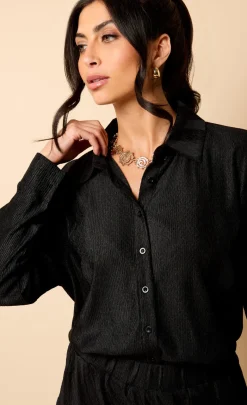 Little Mistress Co-Ords | Vicky Pattison Collection<Plisse Shirt by Vicky Pattison