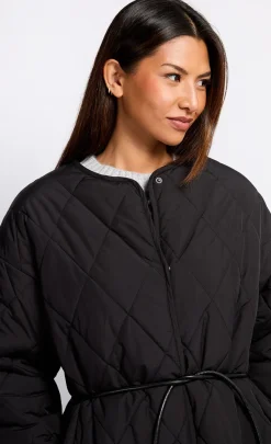 Little Mistress Coats & Jackets<Quilted Belted Coat