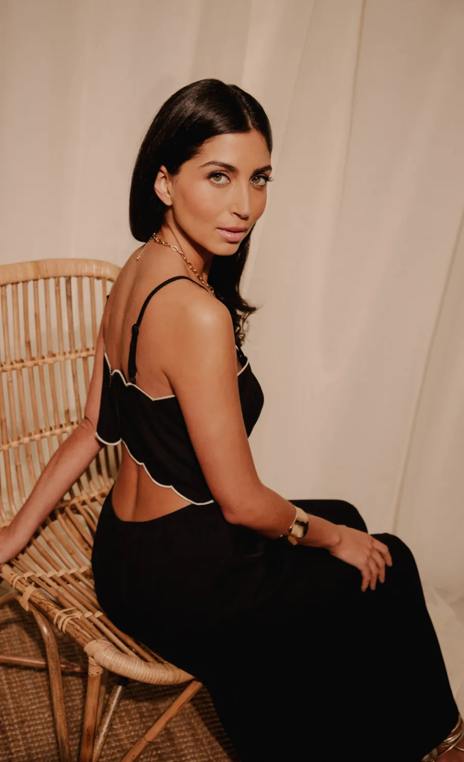 Little Mistress Dresses | Race Day Edit<Scallop Midaxi Dress With Linen