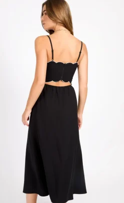 Little Mistress Dresses | Race Day Edit<Scallop Midaxi Dress With Linen