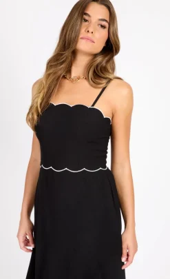 Little Mistress Dresses | Race Day Edit<Scallop Midaxi Dress With Linen