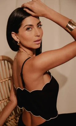 Little Mistress Dresses | Race Day Edit<Scallop Midaxi Dress With Linen