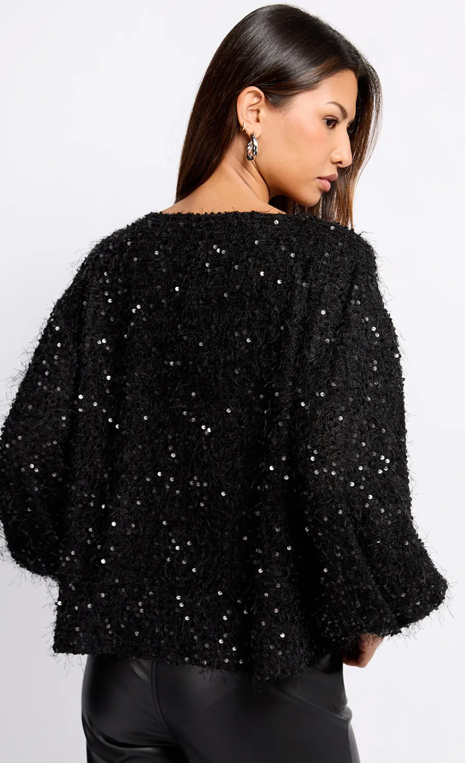 Little Mistress Tops<Sequin Fringe Jumper