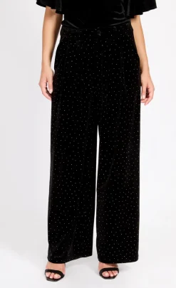Little Mistress Trousers<Velvet and Silver Diamanté Trousers