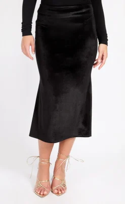Little Mistress Office Fashion | Skirts<Velvet Midi Skirt