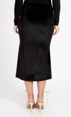 Little Mistress Office Fashion | Skirts<Velvet Midi Skirt