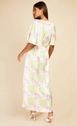 Little Mistress Office Fashion | Race Day Edit<Blossom Frill Mock Wrap Maxi Dress