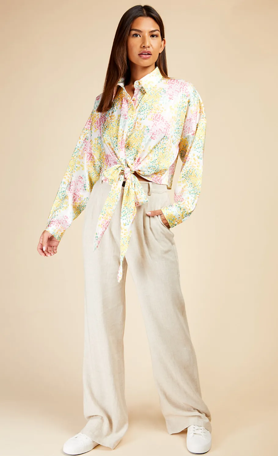 Little Mistress Office Fashion | Summer / Holiday<Blossom Tie Front Shirt