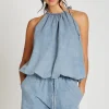 Little Mistress Co-Ords | Summer / Holiday<Denim Halter Neck Top